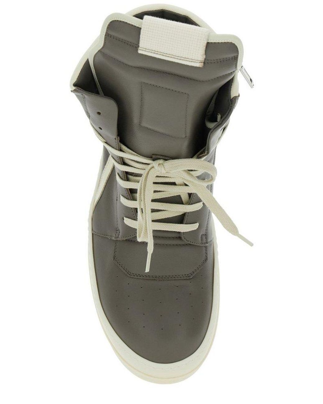 【RICK OWENS】グレー Hollywood Geobasket スニーカー Gray Hollywood Geobasket Sneakers by Rick Owens on Sale