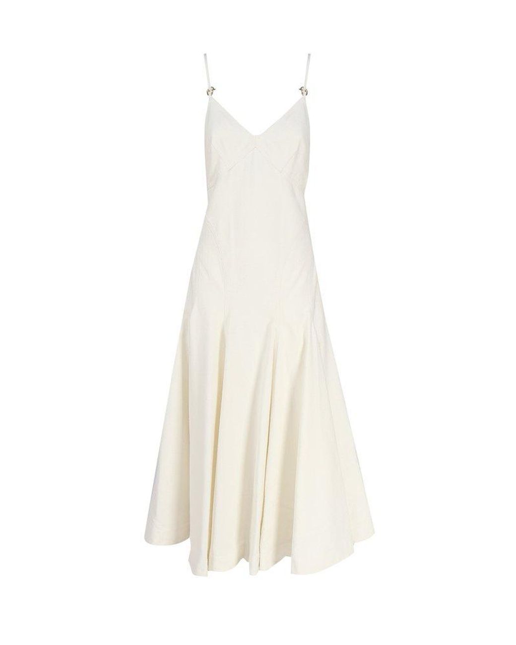 Bottega Knotted Midi Dress in White Lyst