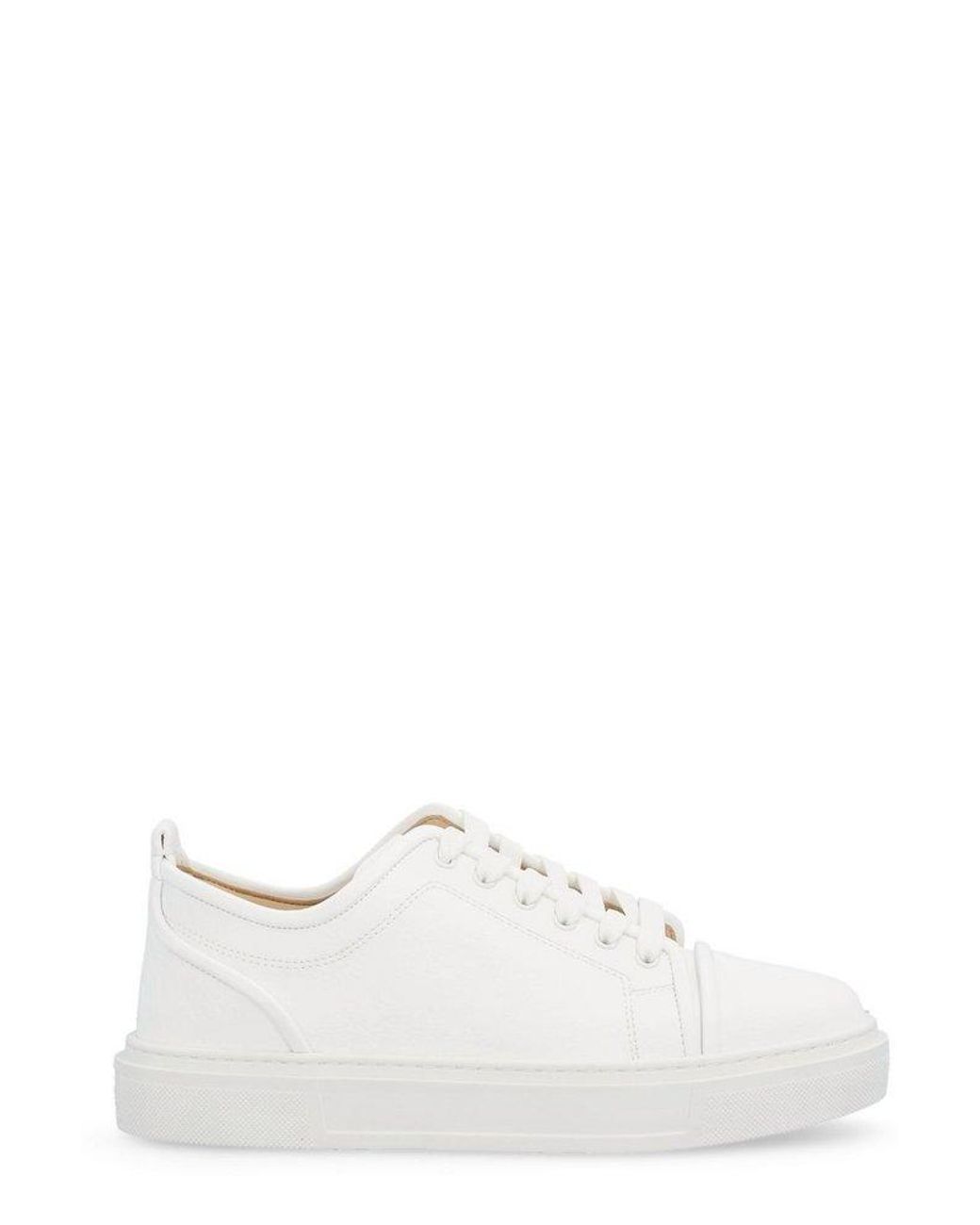 Christian Louboutin Adolon Junior Laced Low-top Sneakers in White for ...