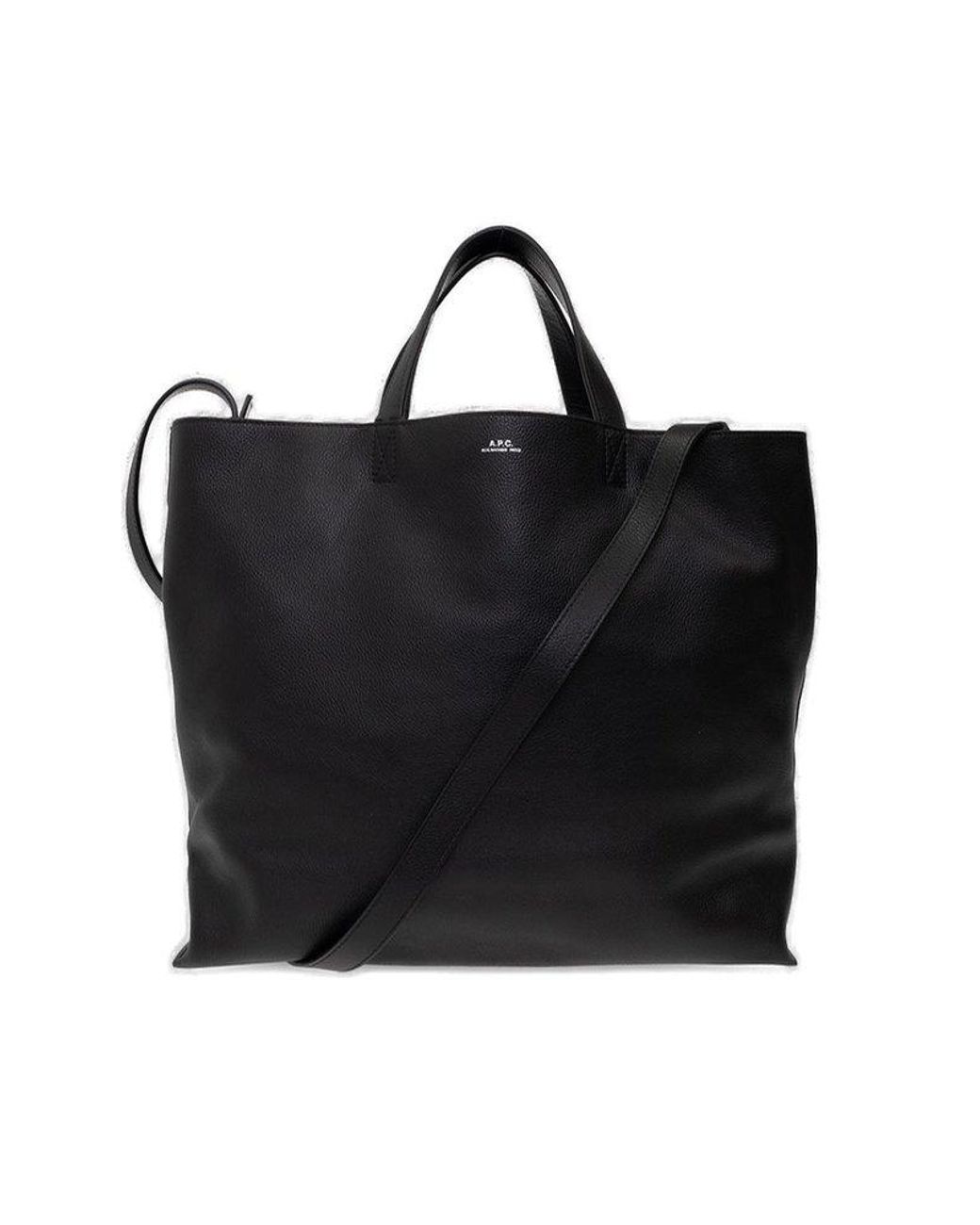 A.P.C. Cabas Maiko Medium Shoulder Bag in Black | Lyst
