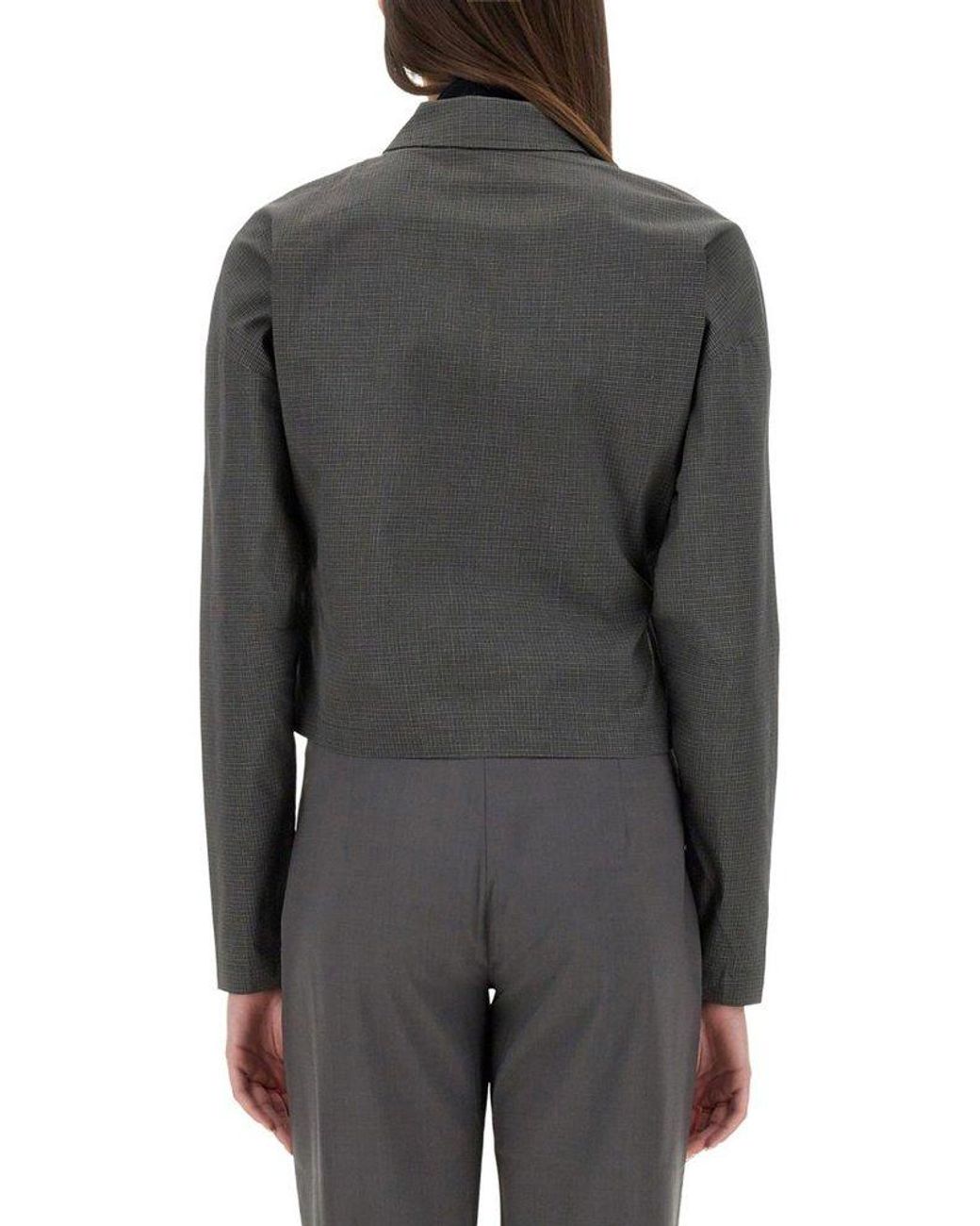 Paloma Wool Faye Zip-Up Cropped Jacket in Gray | Lyst
