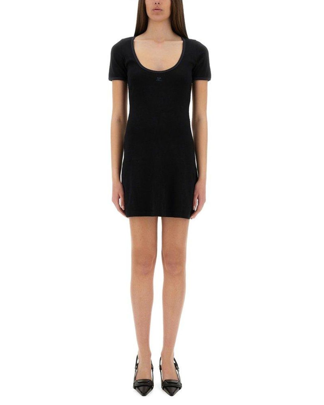 ワンピース COURREGES HOLISTIC CONTRAST MINI DRESS Courreges Holistic Contrast