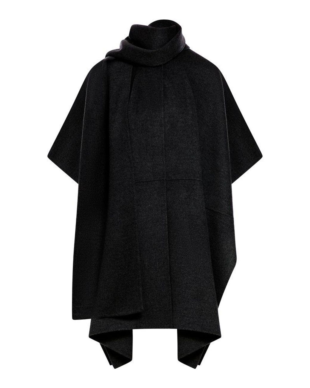 【TOTEME】Scarf-Detailed Short-Sleeved Cape ケープ TOTEME Scarf-Detailed Short-Sleeved Cape in Black | Lyst