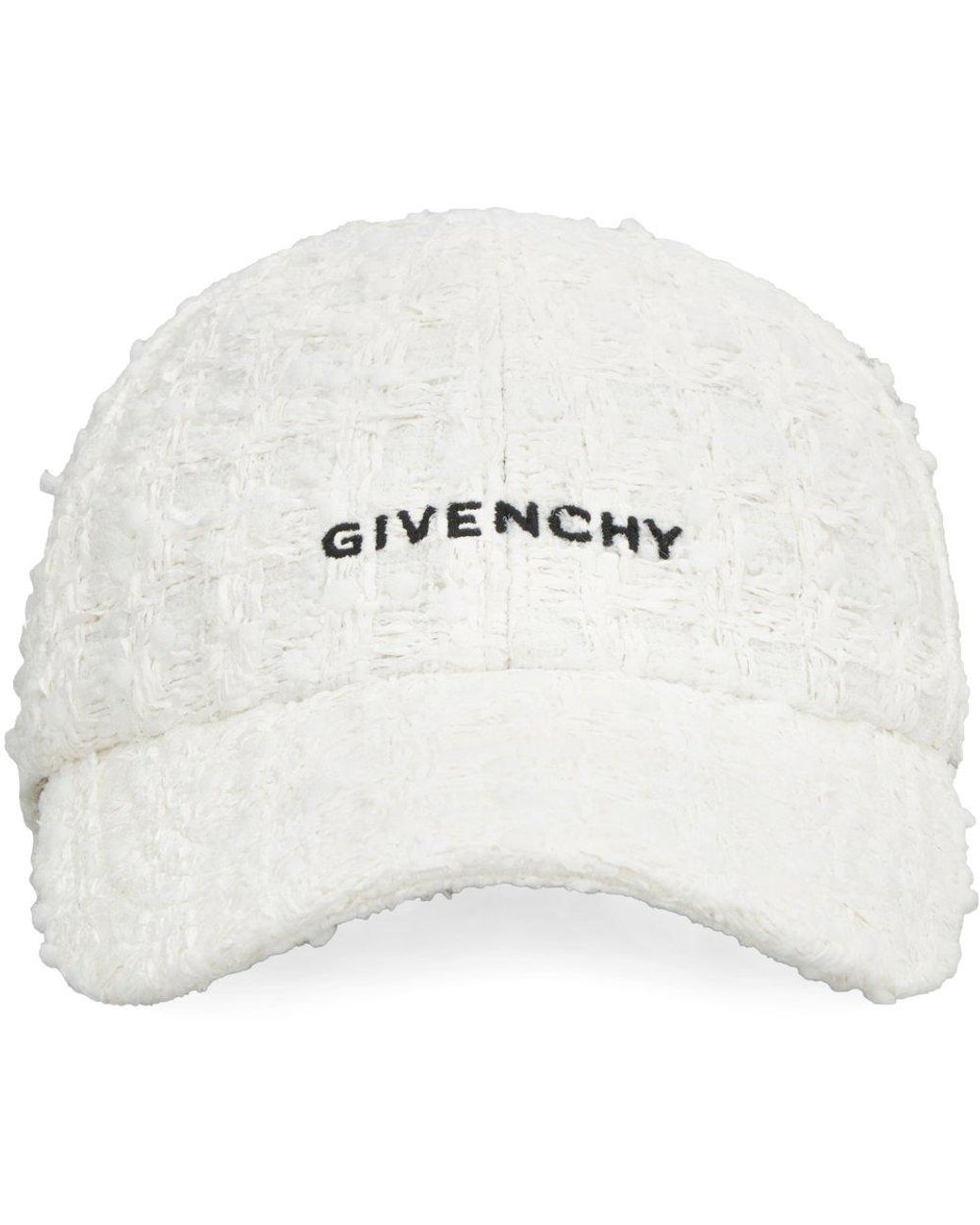 Givenchy Tweed Baseball Cap in White | Lyst Canada