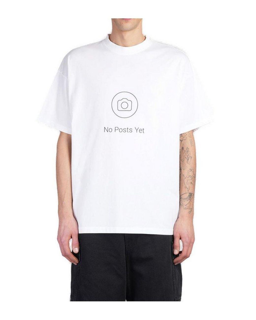 [VETEMENTS]ノーポスト レギュラーTシャツ Wholesale 2024 Mens Vetements Oversized Black And White