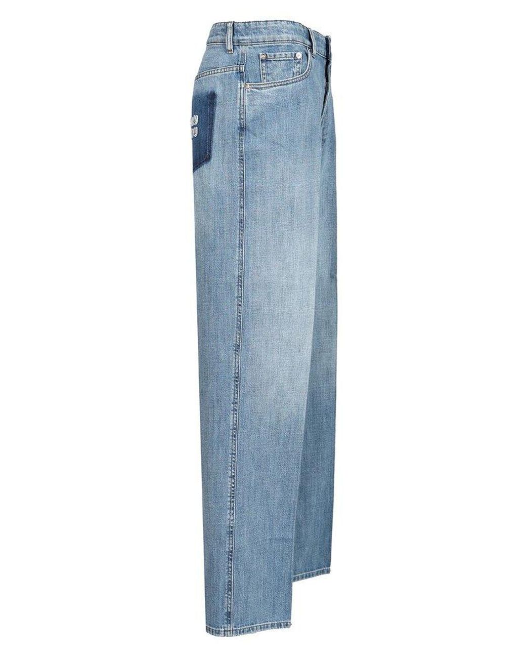 【関税込み】MiuMiu Straight-leg jeans Miu Miu straight-leg Jeans | Blue | FARFETCH