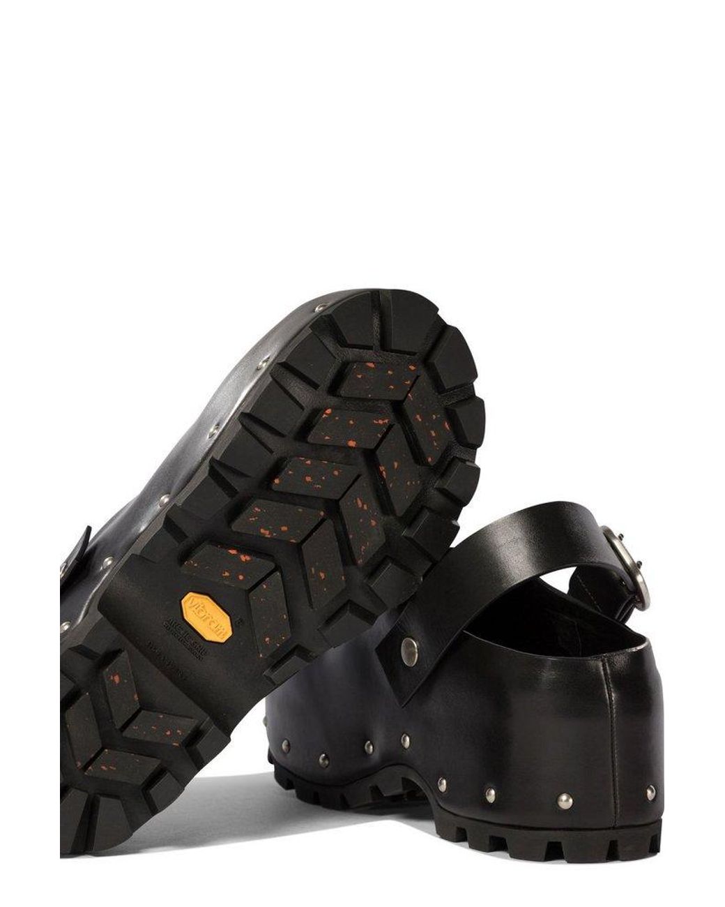 Jil Sander Stud Embellished Clogs in Black for Men | Lyst