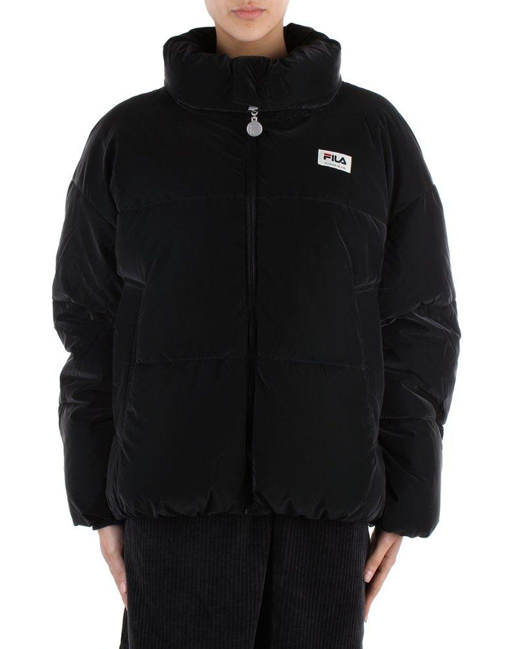 Fila puffer cheap jacket black