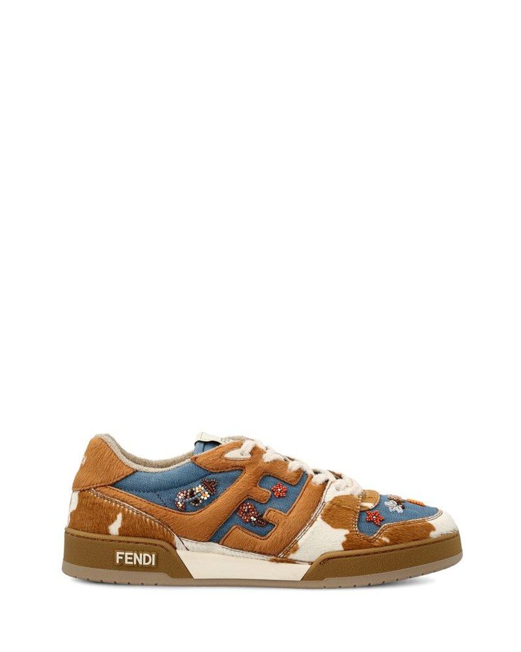 スニーカー Fendi FF JACQUARD DENIM FENDI MATCH SNEAKERS Fendi Match Sneakers Fabric Blue | Fendi