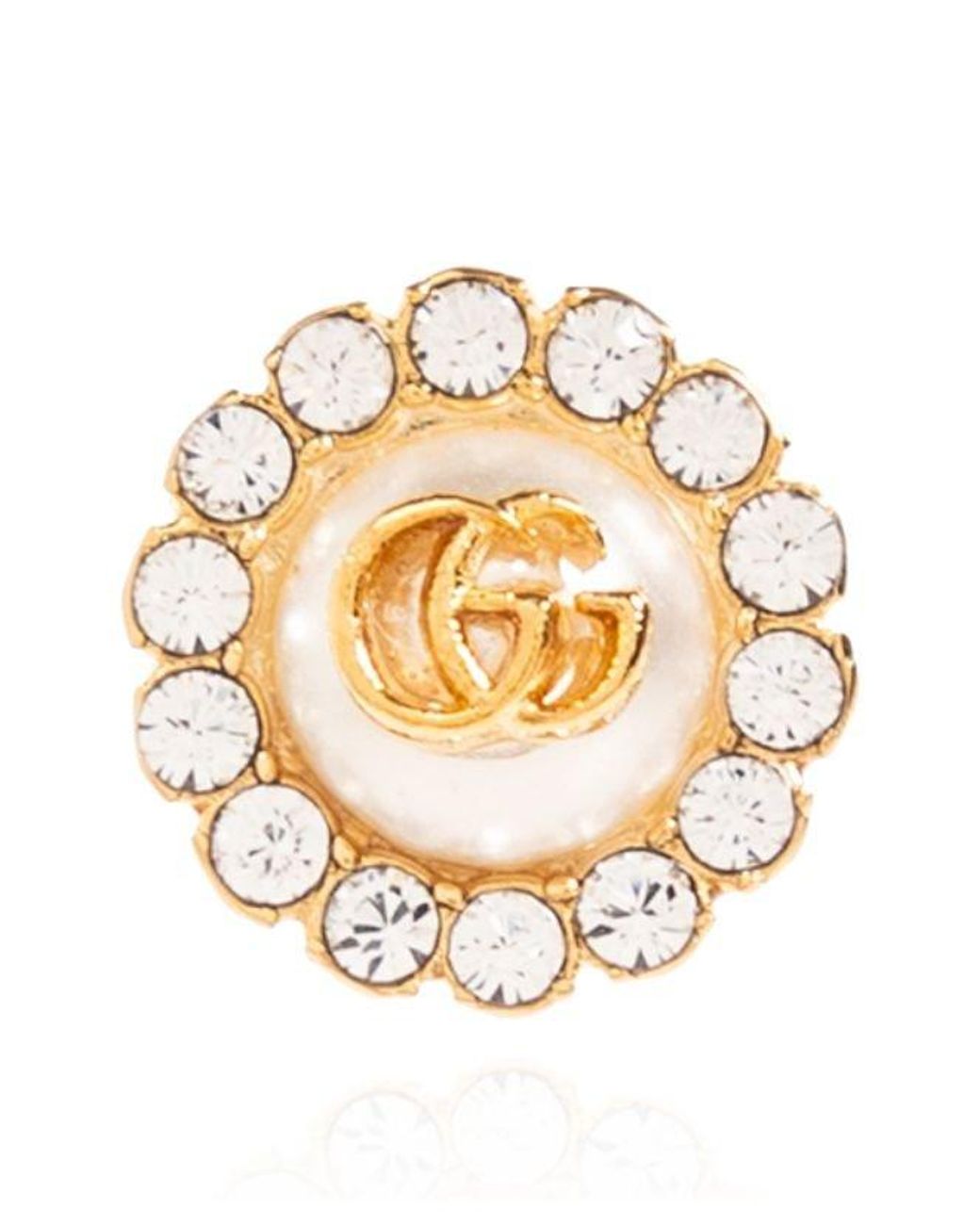 Double g flower stud earrings hotsell