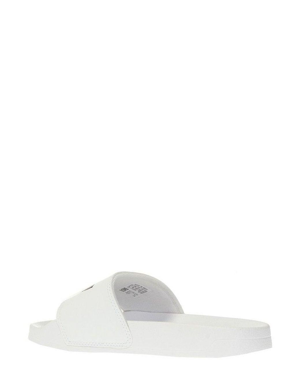 adidas Originals Adilette Lite Slip-on Slides in White | Lyst