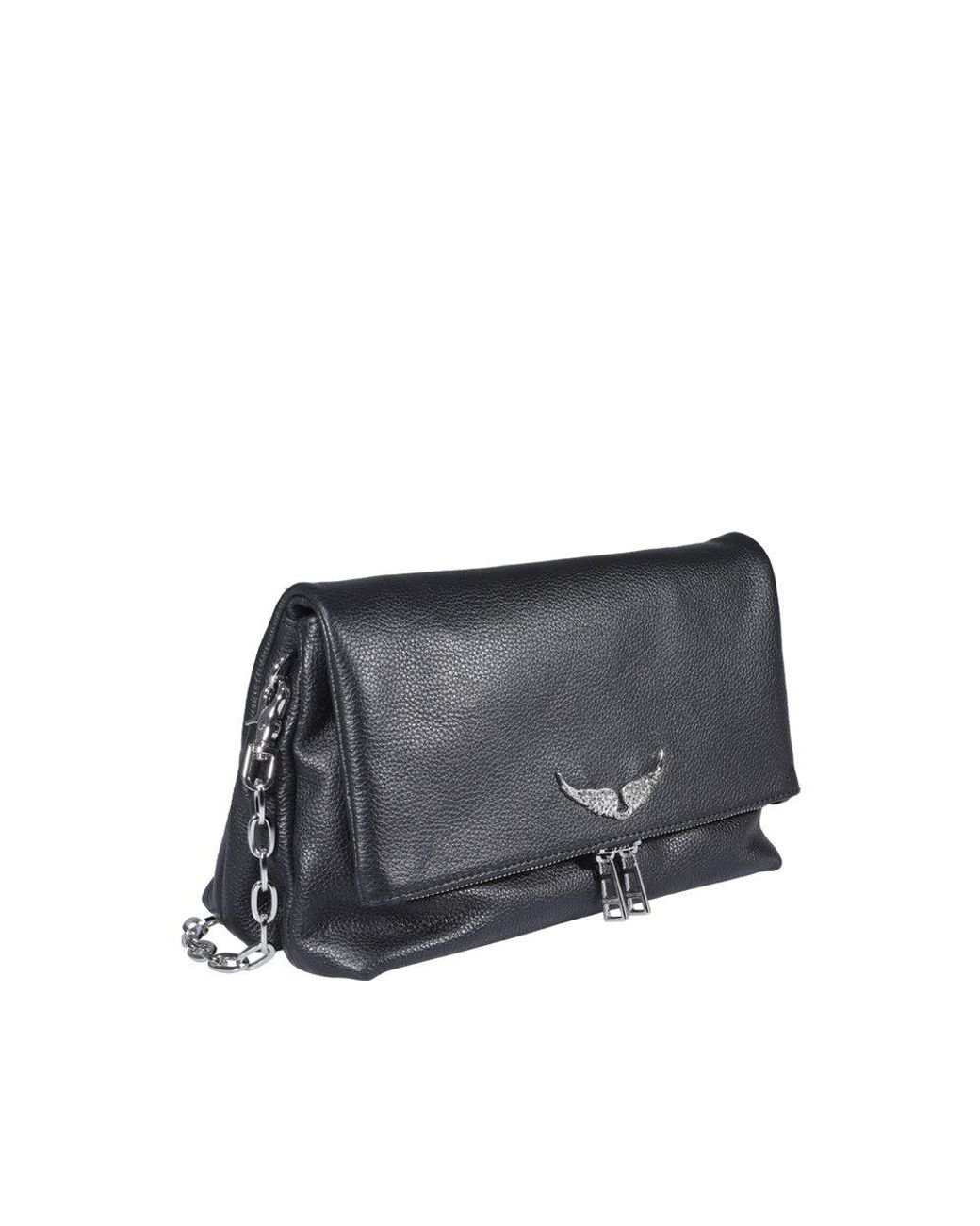 Zadig & Voltaire Zv Rocky Leather Swing Bag in Black