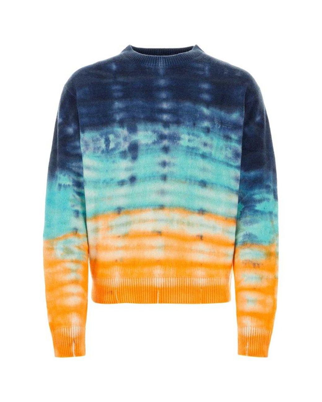The Elder Statesman Sonar Tie Dyed Crewneck Jumper in