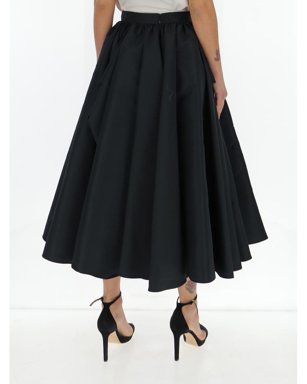 Flared top midi skirt