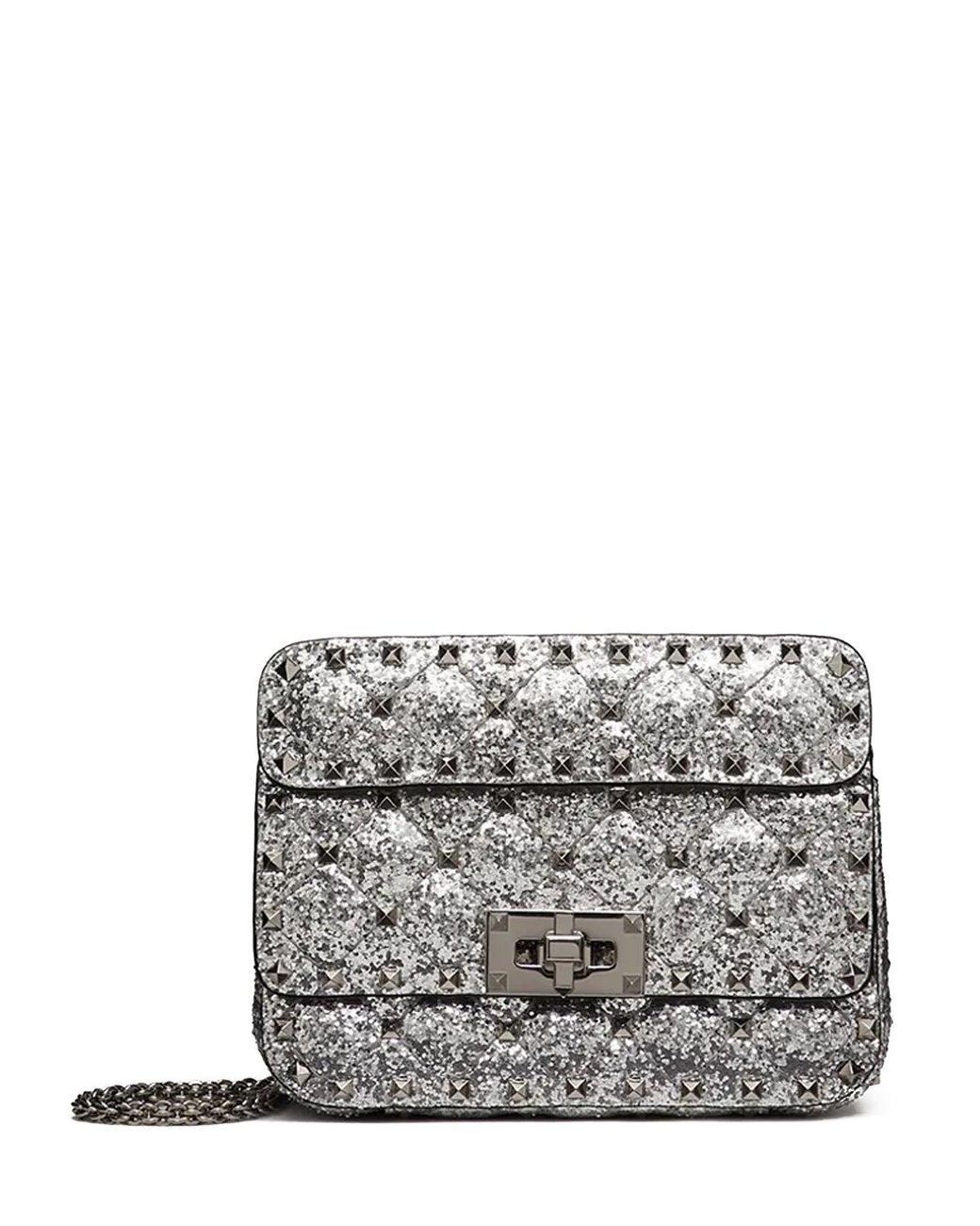 Valentino Garavani Mini Rockstud Spike Shoulder Bag in Silver (Metallic) Lyst