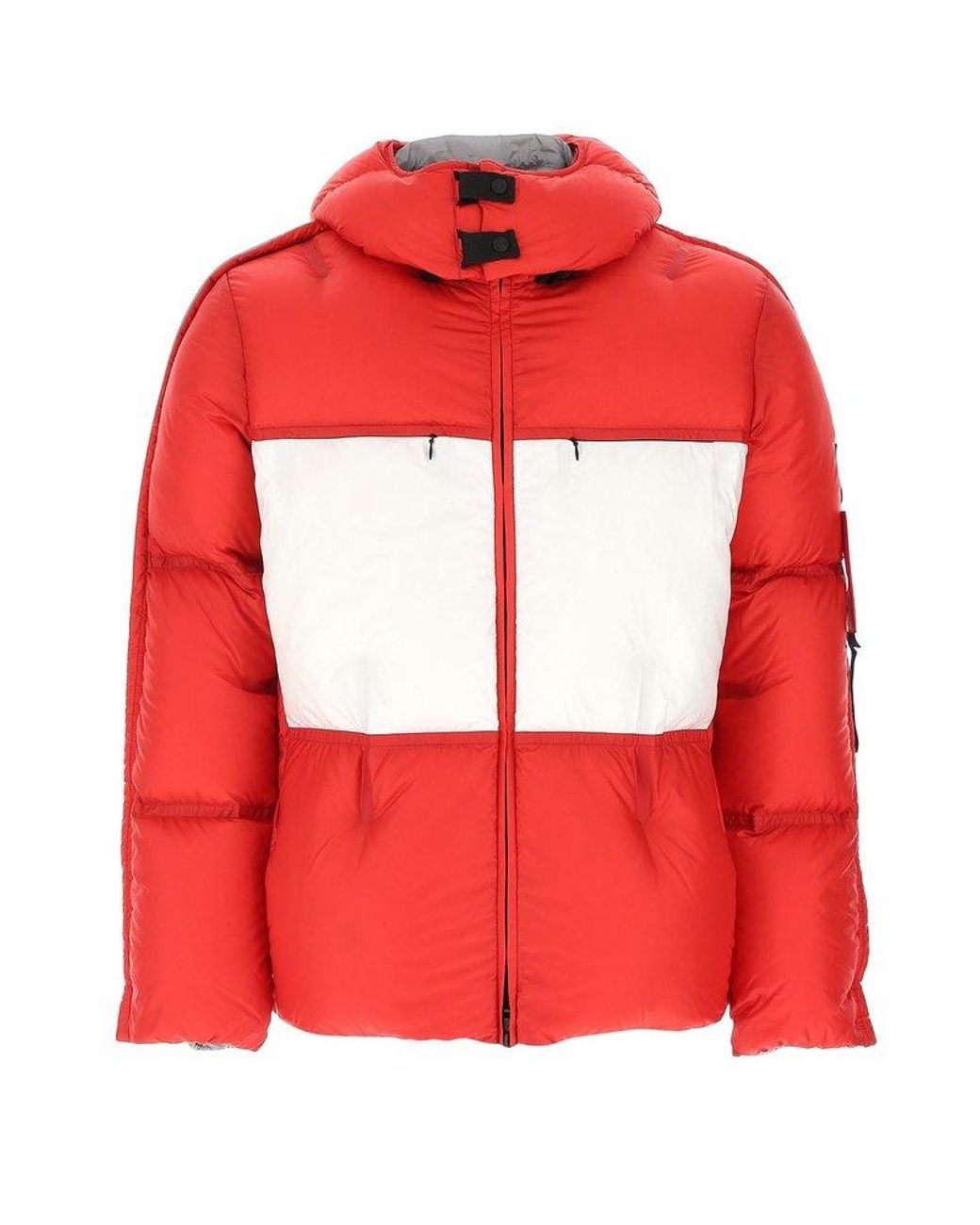 moncler panelled puffer jacket