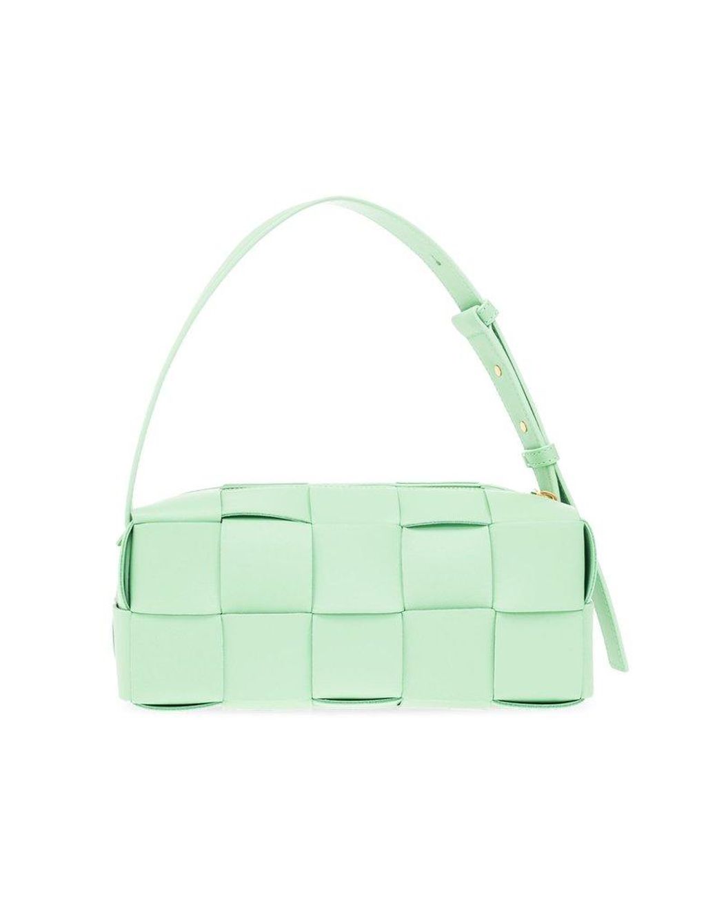 Brick Cassette Small Shoulder Bag in White - Bottega Veneta