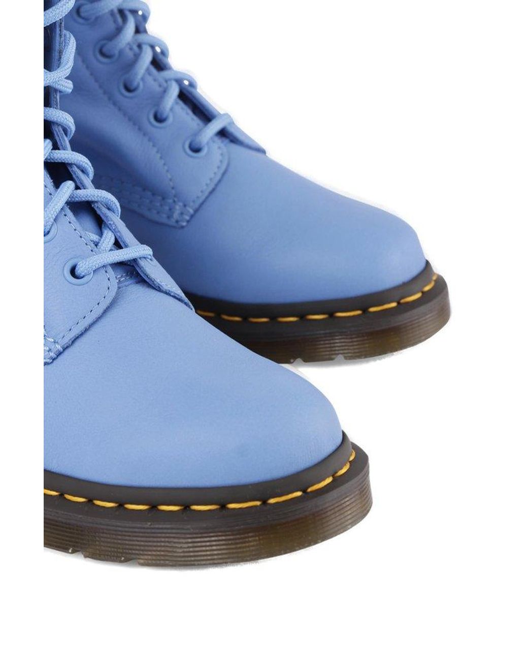Dr. Martens Leather Pascal Combat Boots in Blue | Lyst