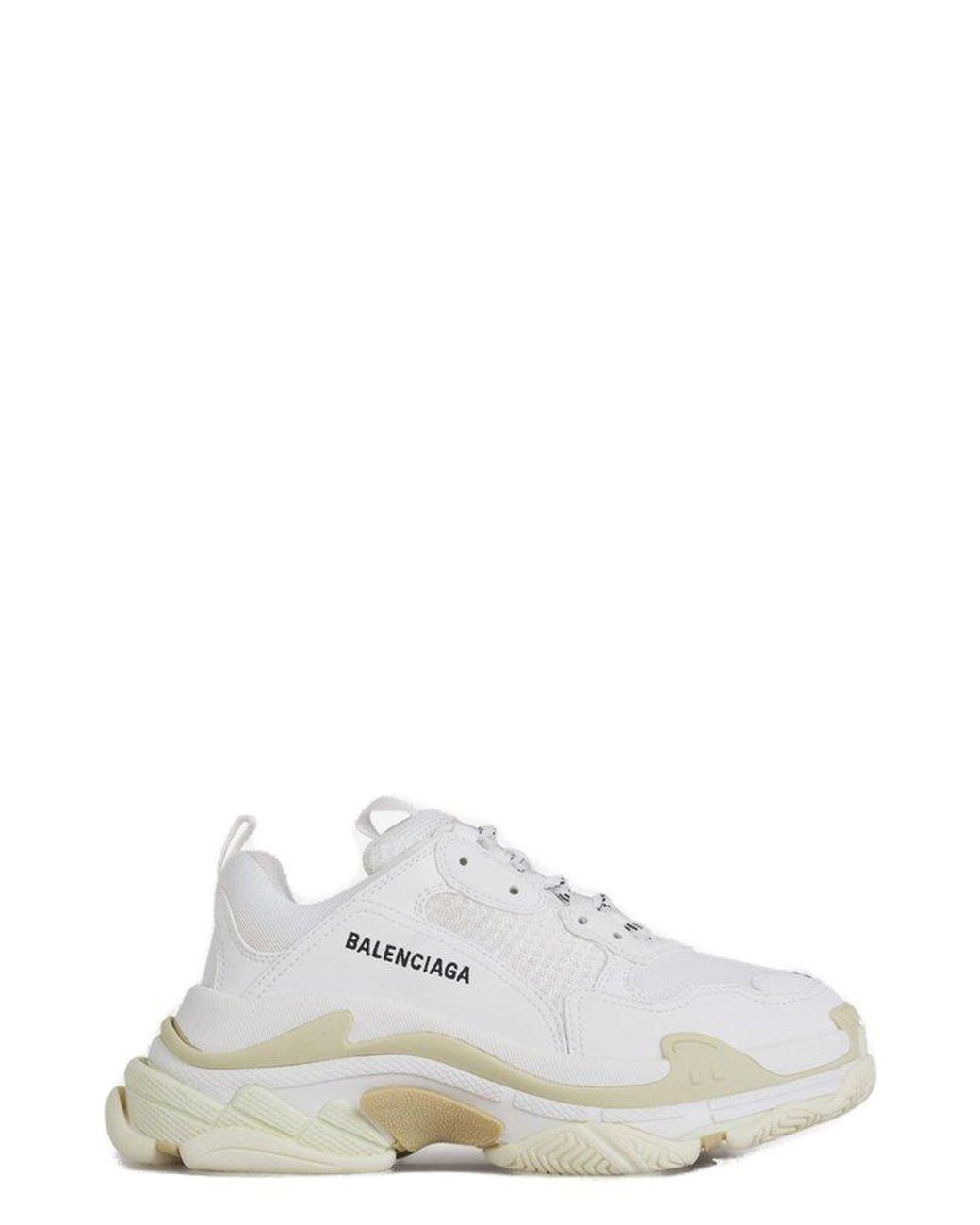 womens white balenciaga triple s