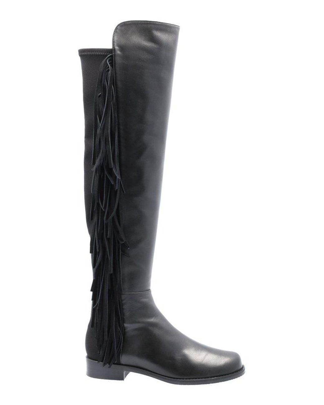 Stuart Weitzman 5050 Fringe Boots in Black Lyst