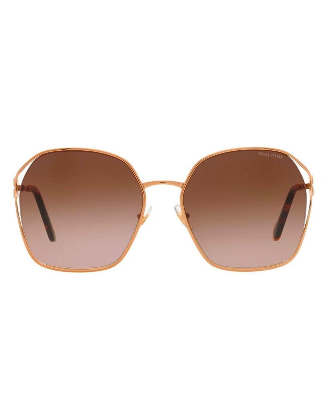 Miu Miu Square Frame Sunglasses in Black | Lyst UK