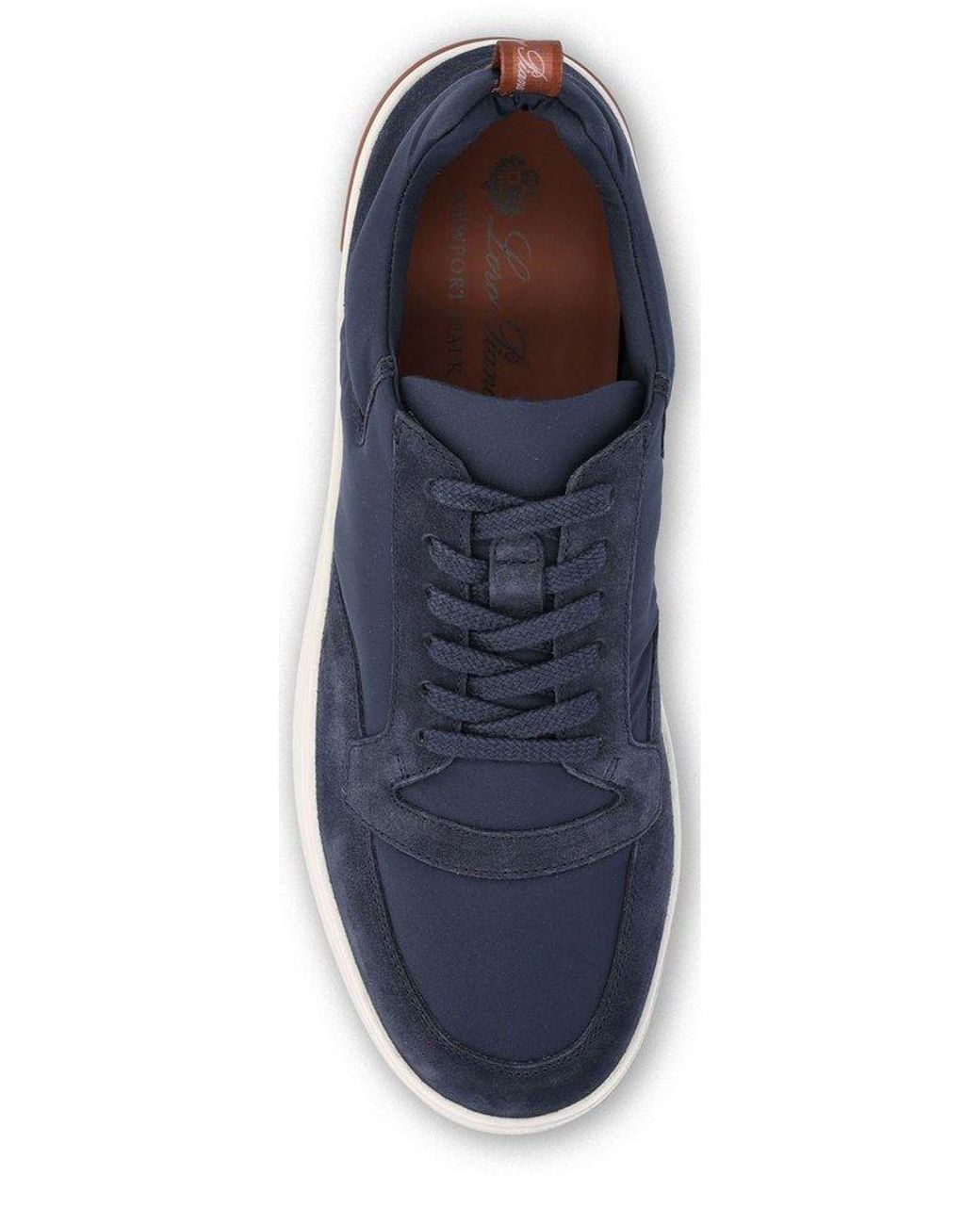 Loro Piana Round-Toe Lace-Up Sneakers in Blue for Men | Lyst