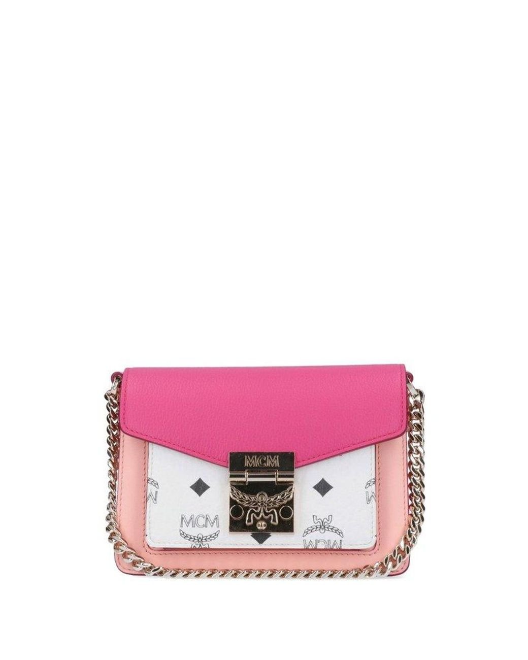 Leather crossbody bag MCM Pink in Leather - 31178253