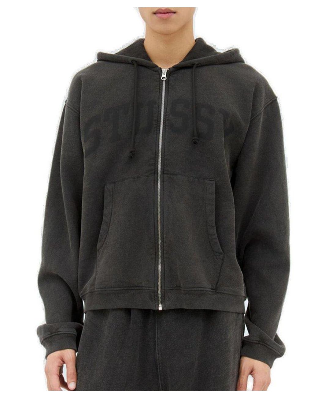 【STUSSY】Faded Graphic Zip Hoodie◆ Stussy - FADED BLACK GRAPHIC ZIP HOOD – LE LABO STORE
