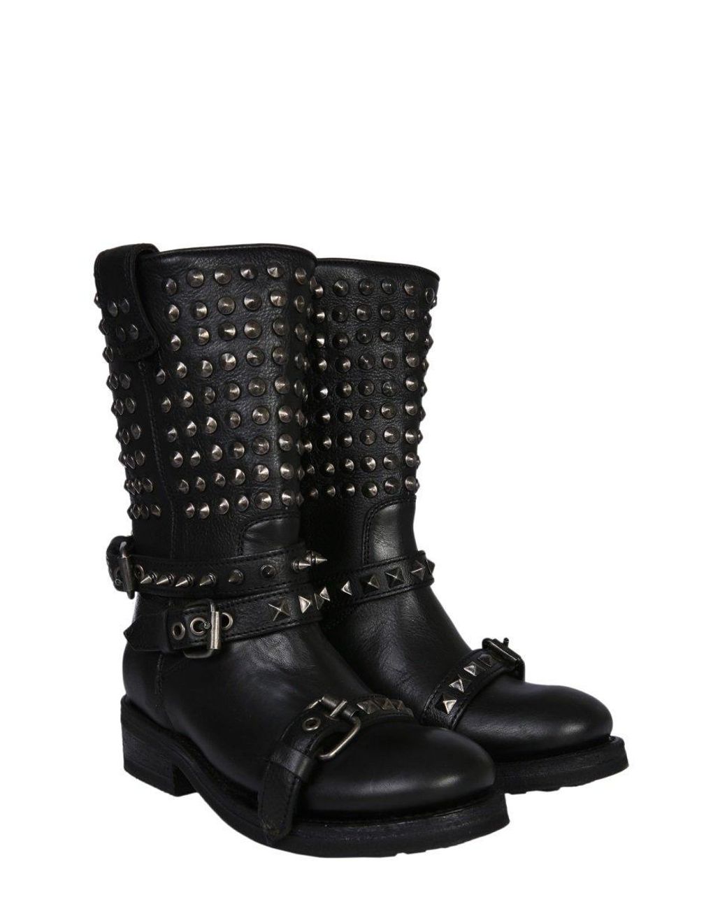 studded military boots