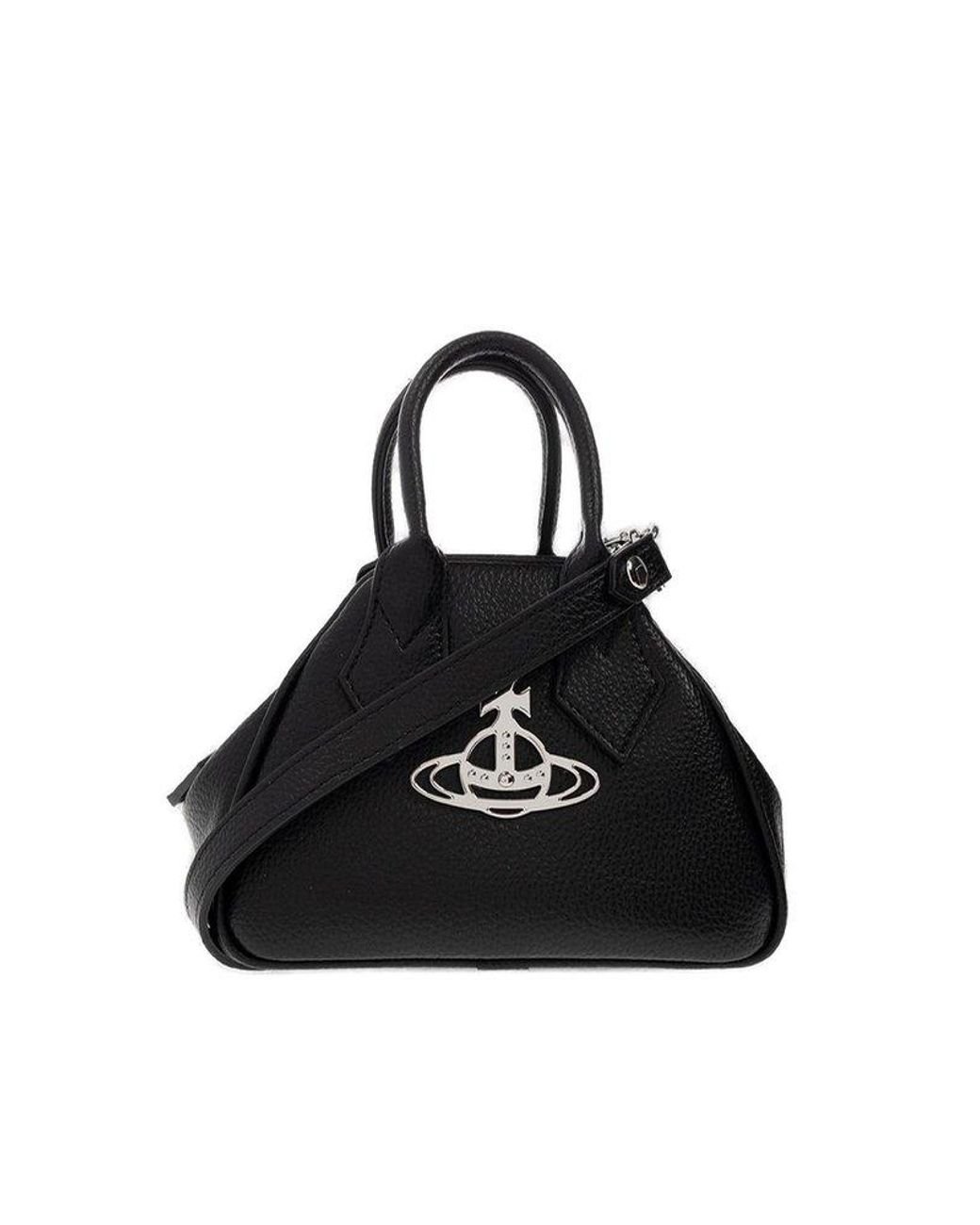 Vivienne Westwood Yasmin Orb Plaque Mini Shoulder Bag in Black Lyst