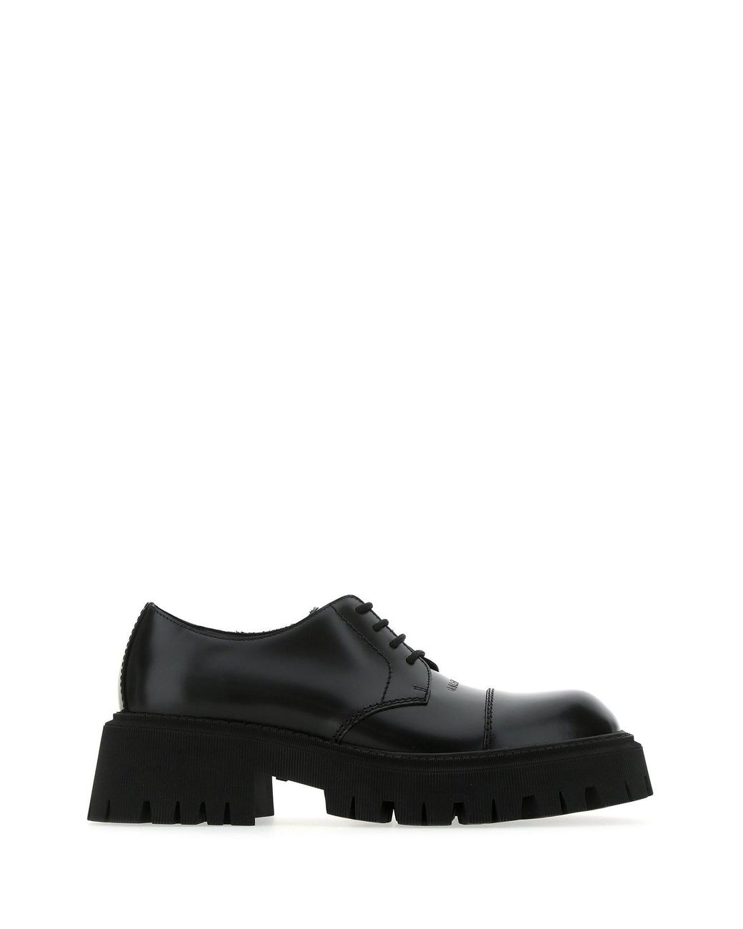 Balenciaga Leather Tractor Derby Shoes in Black for Men | Lyst UK