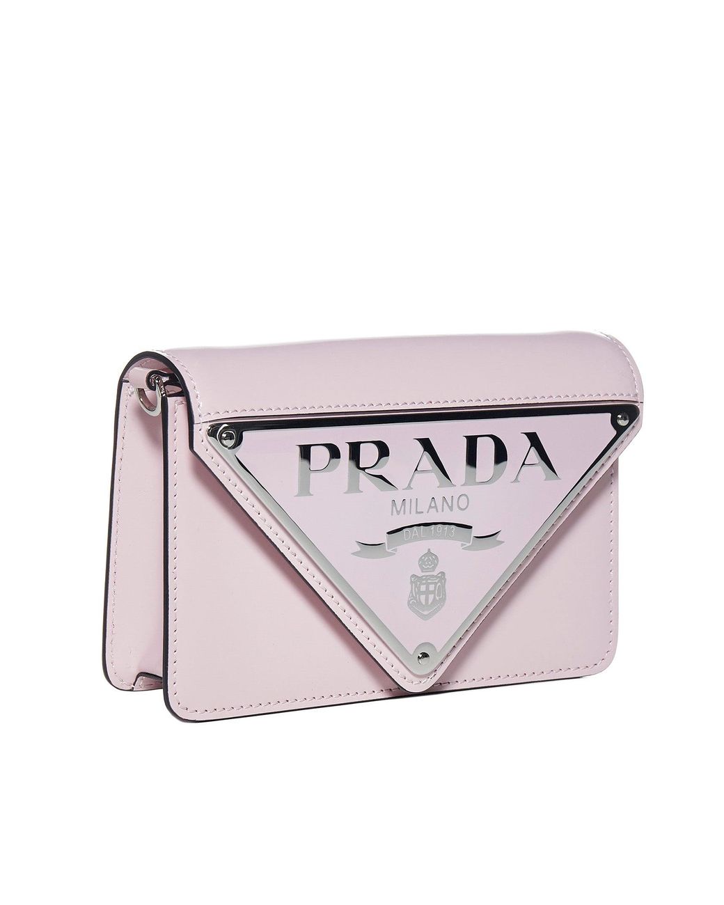Prada Logo-Plaque Leather Crossbody Bag
