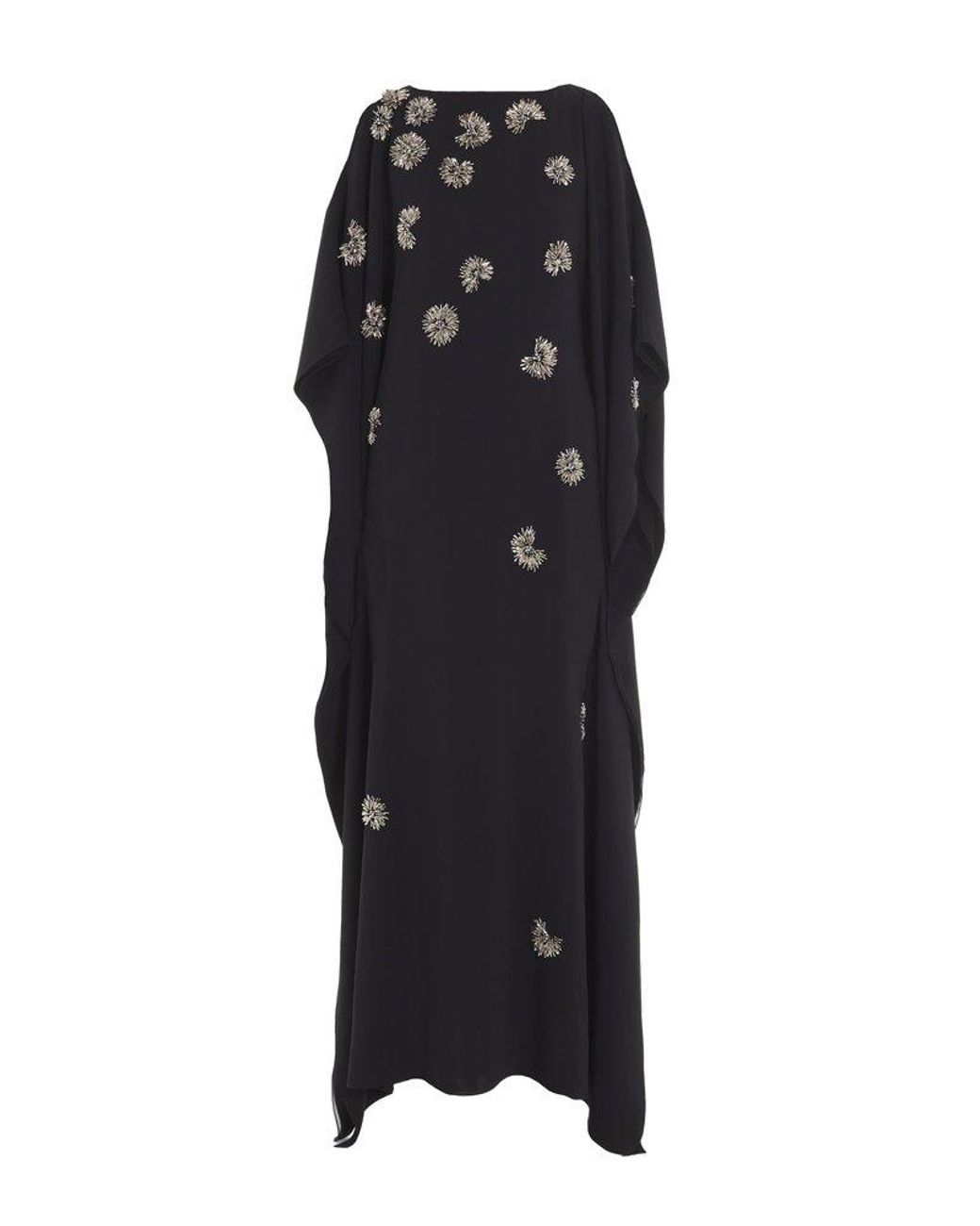 Robe Lanvin Noir Brodée - Taille 42 - Occasion Très Bon État - Robe Courte