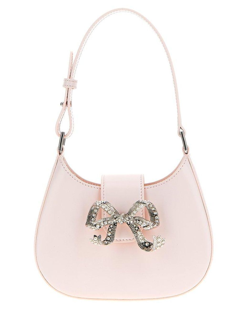 ショルダーバッグ・ポシェット Self Portrait MINI SUEDE BOW CHARM SHOULDER BAG self-portrait Mini Suede Bow Charm Shoulder Bag | italist