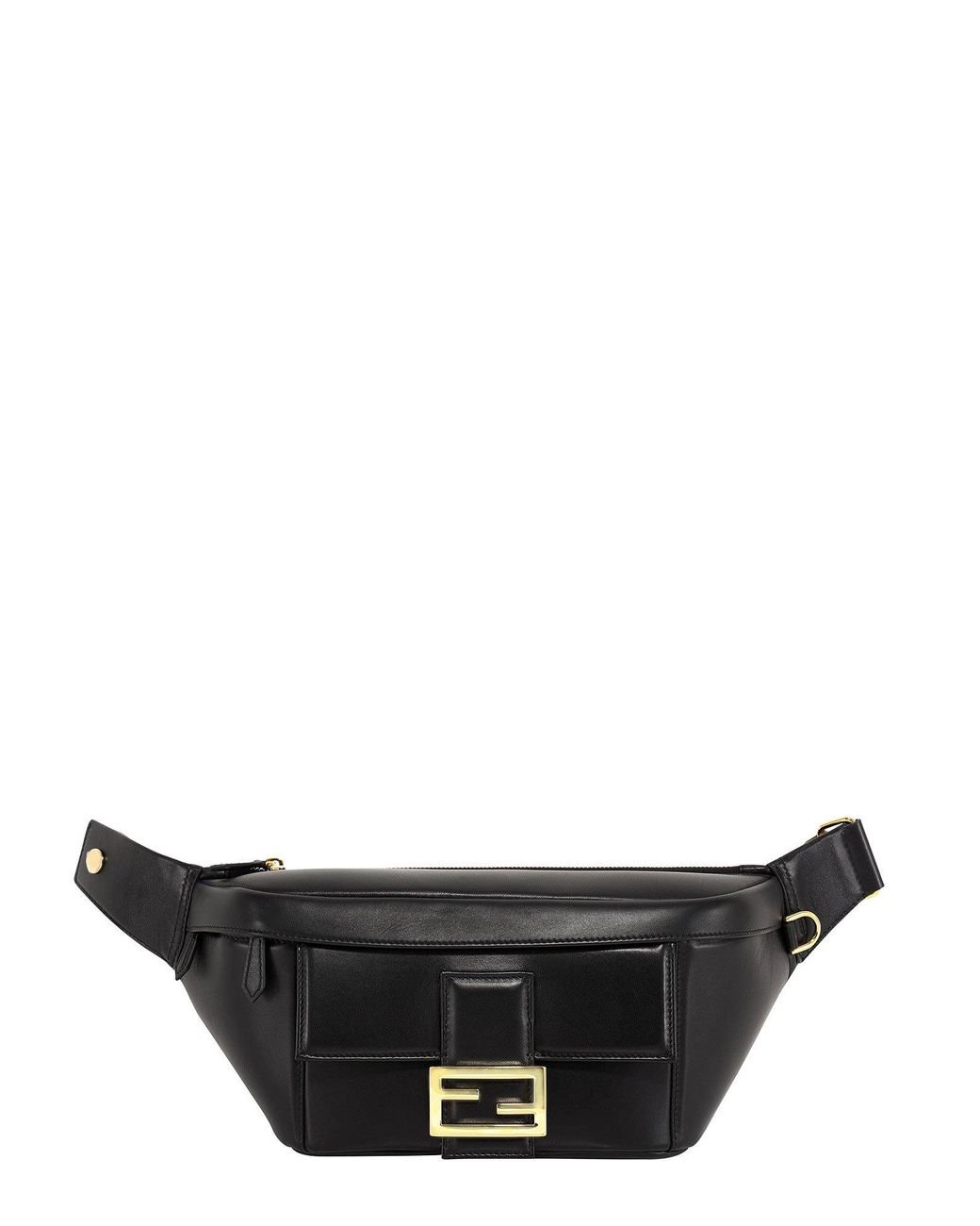 Fendi Belt Bag With Logo in Black | Lyst