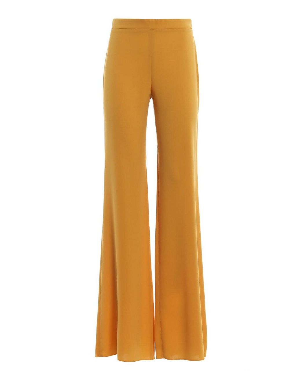 Weekend by Maxmara Cotton Flared Pants in Yellow - Lyst