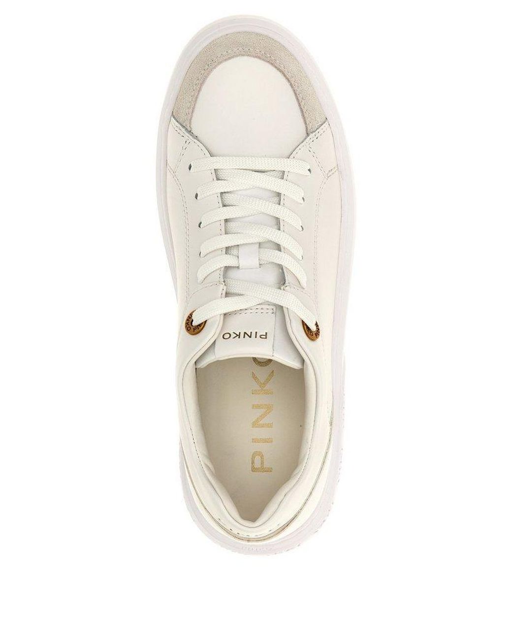 VIP【関税送料無料】希少 PINKO SAND AND WHITE SNEAKERS pinko-White-Yoko-Lace-Up-