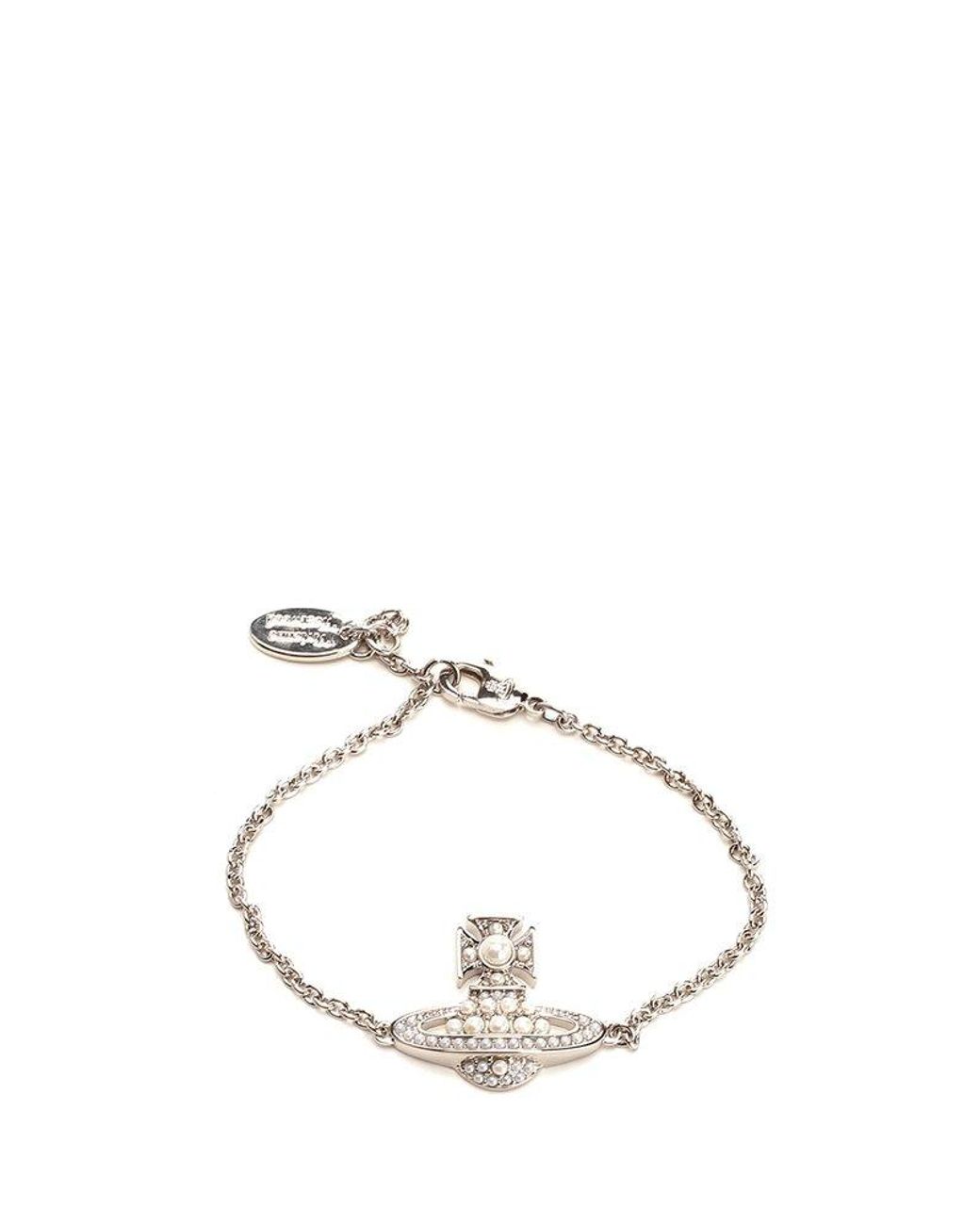 Vivienne Westwood Embellished Bracelet in Metallic | Lyst