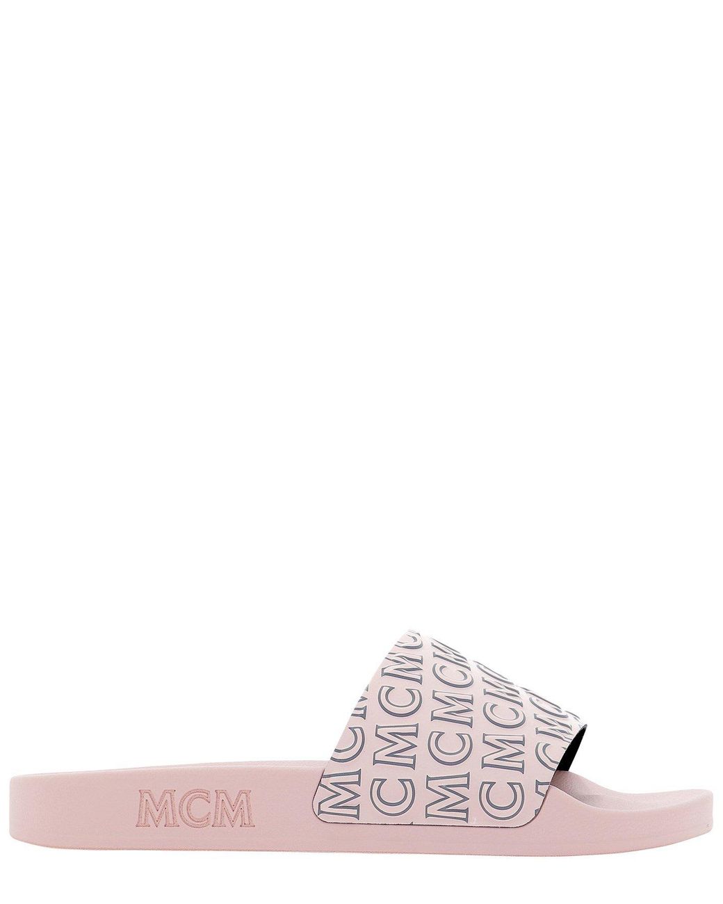 Mcm neon pink slides clearance