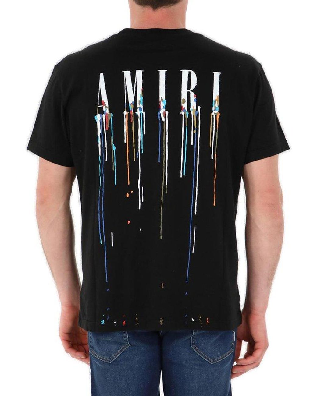 Amiri Paint drip Core Logo T shirt in Black for Men Lyst