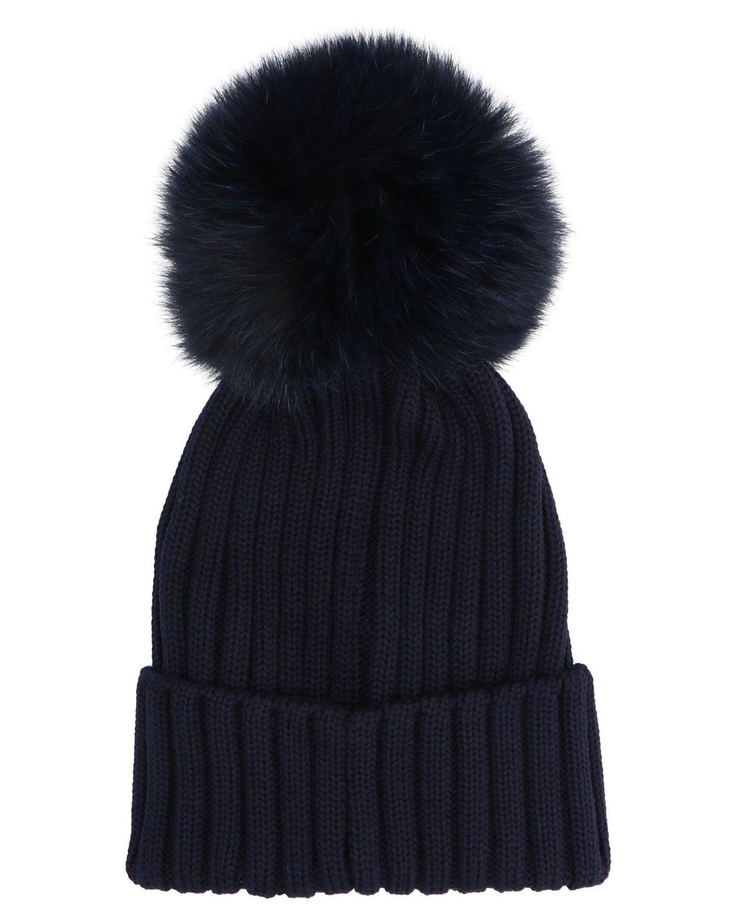 Moncler Fox Fur Pom-pom Ribbed Wool 