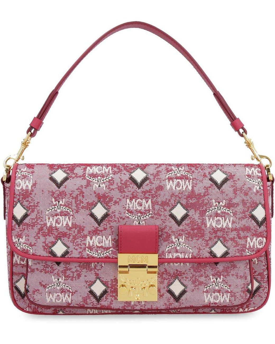 red mcm crossbody bolsa