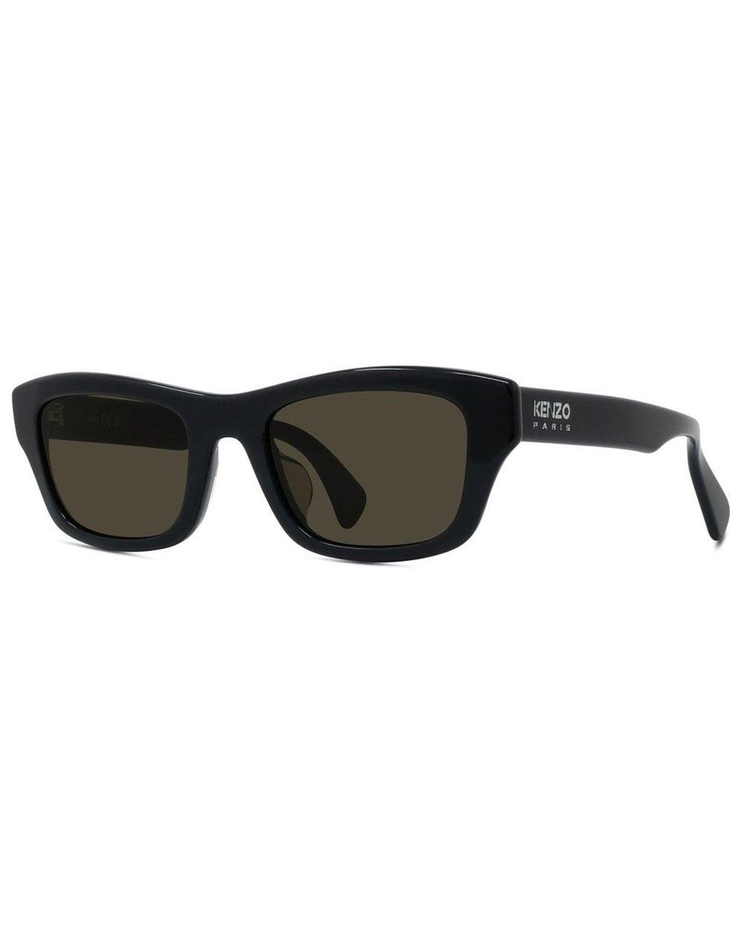 KENZO Rectangular Frame Sunglasses in Black | Lyst