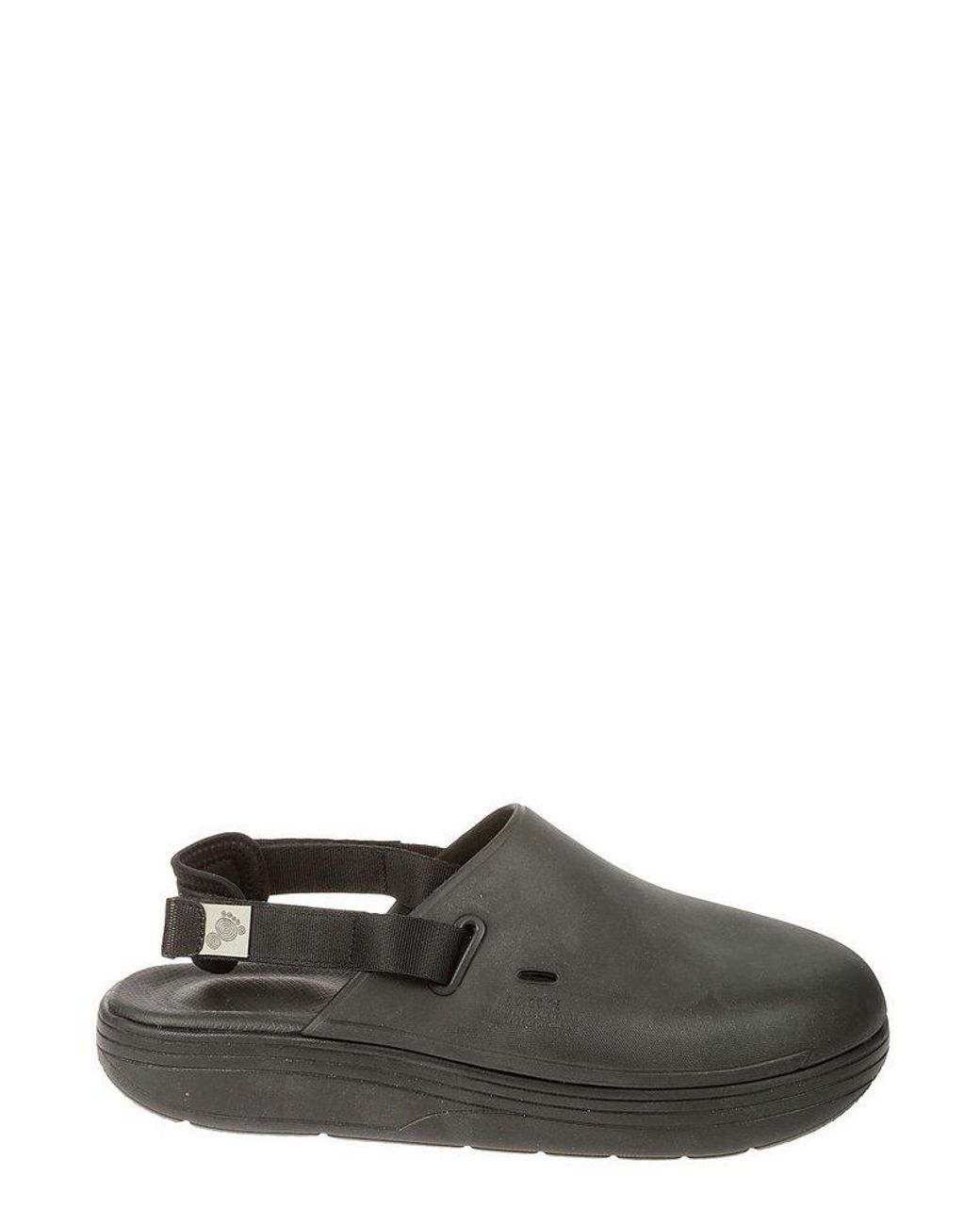 Suicoke Rubber Cappo Round-toe Slingback Sandals in Black (Gray) for ...