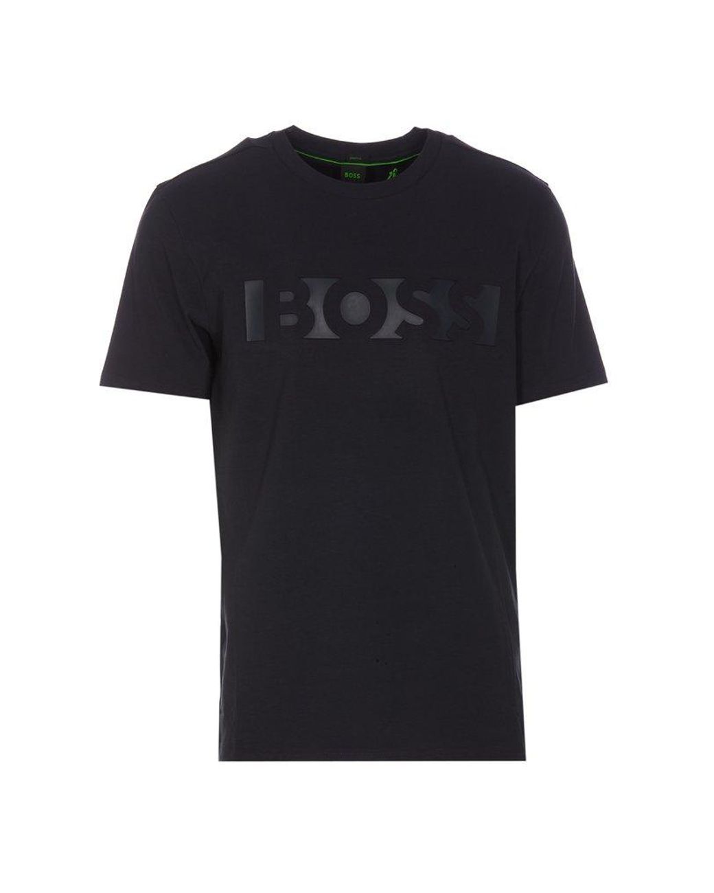BOSS Logo T shirt in Black for Men Lyst UK