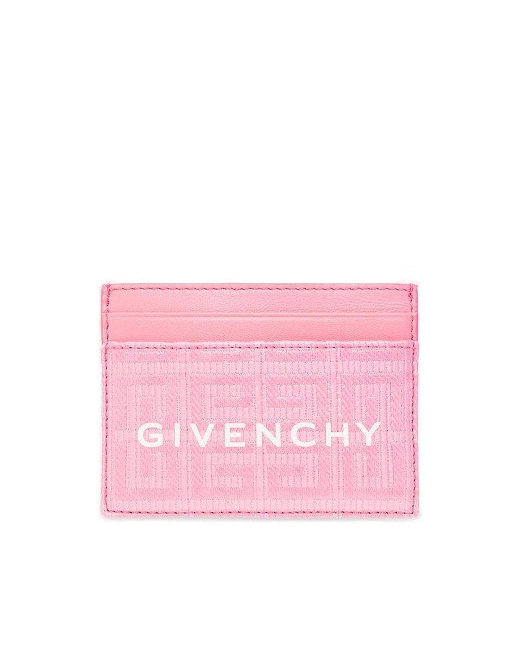 Givenchy 4g Logo Printed Card Holder in Pink | Lyst
