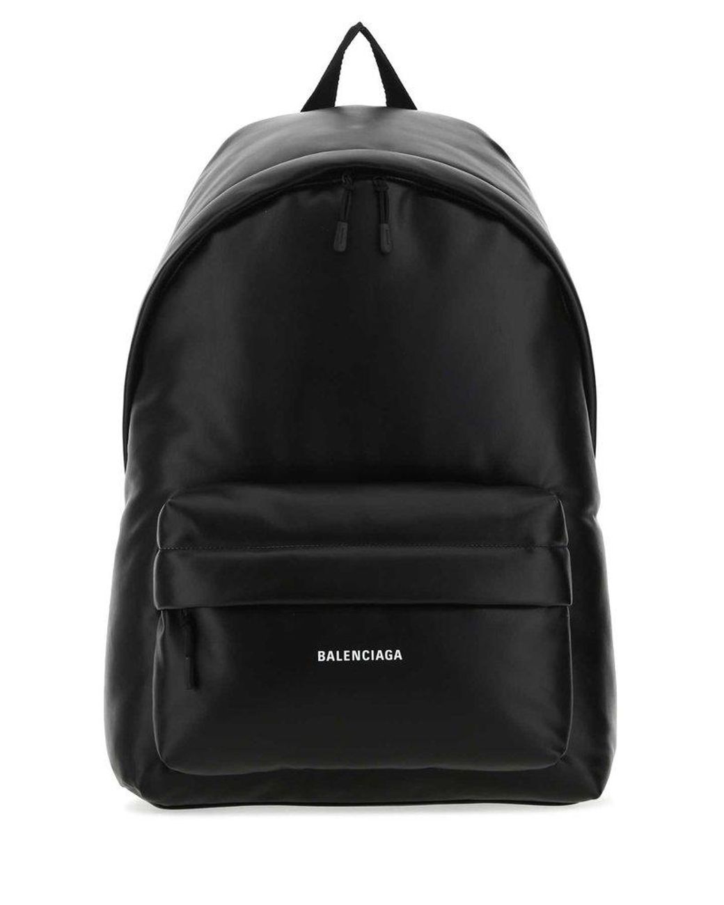 Balenciaga Leather Puffy Backpack in Black for Men | Lyst
