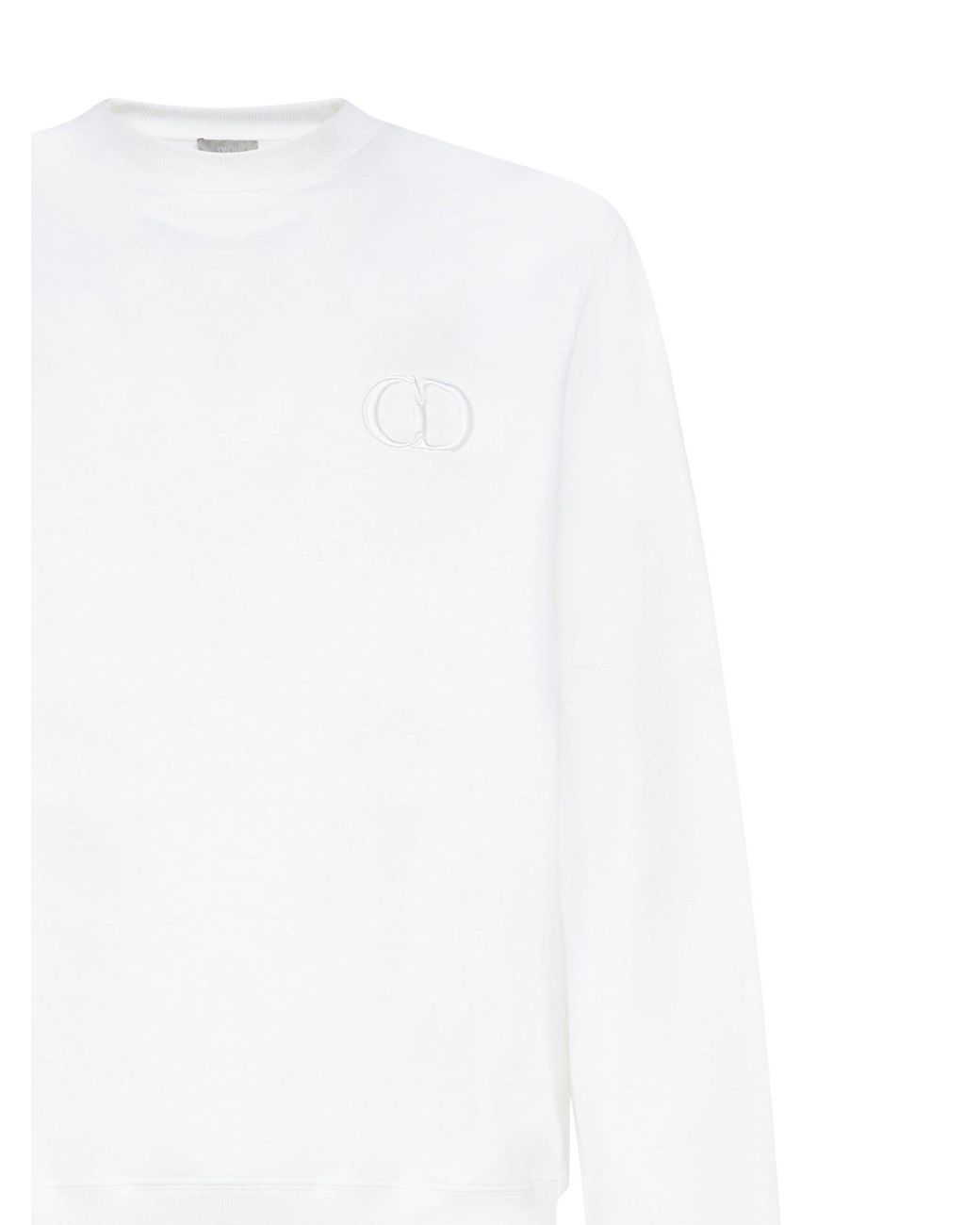 Dior Cd Icon Embroidery Sweatshirt in White for Men Lyst