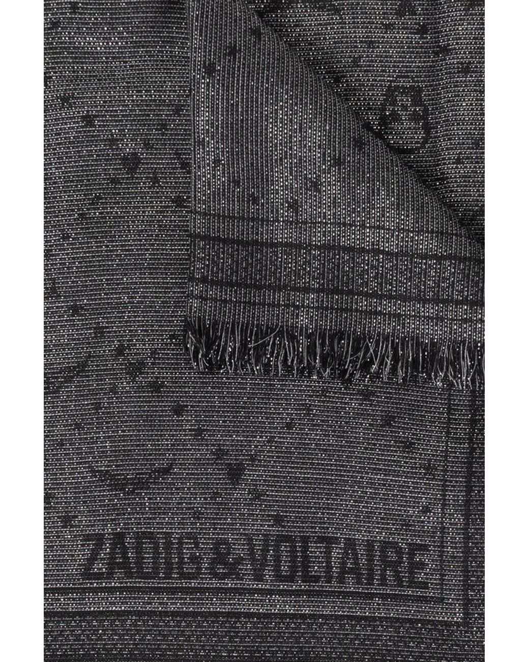 スカーフ Glenn Monogram Scarf - Zadig & Voltaire - Viscose - Black Glenn Monogram Scarf - Zadig & Voltaire - Viscose - Black
