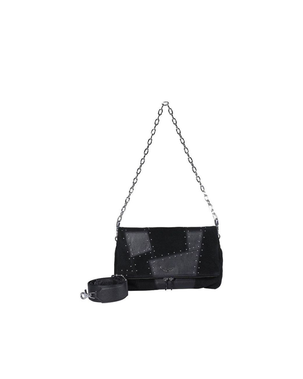 Zadig & Voltaire Rock Patchwork Crossbody Bag in Black Lyst